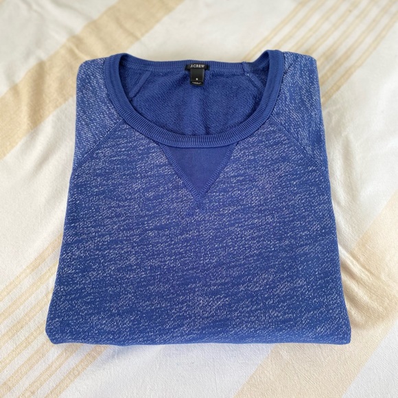 J. Crew NWOT Black Label French Terry Sweatshirt Raglan Sleeve Split Hem SZ SM - Picture 2 of 16